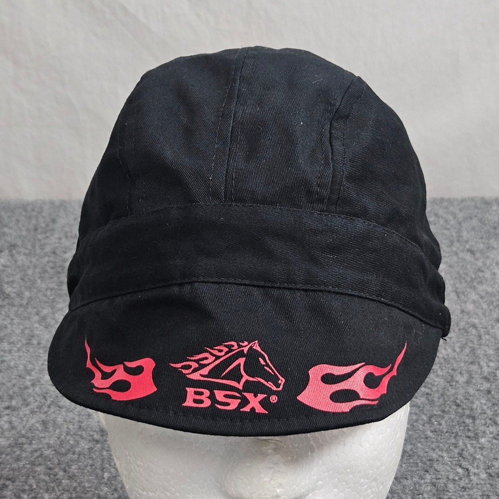 BSX Welding Cap Black Red Flame Horse Streetwear Skater Revco Work Hat Biker‎
